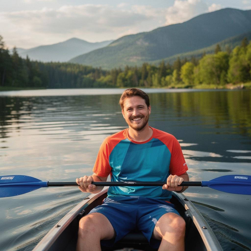 Карта с отмеченными маршрутами для каякинга.